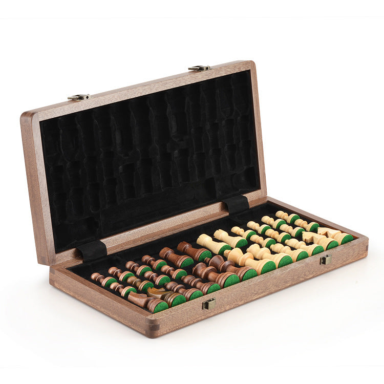 Chess Set With A Solid-wood Folding Board