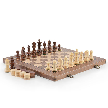 Chess Set With A Solid-wood Folding Board