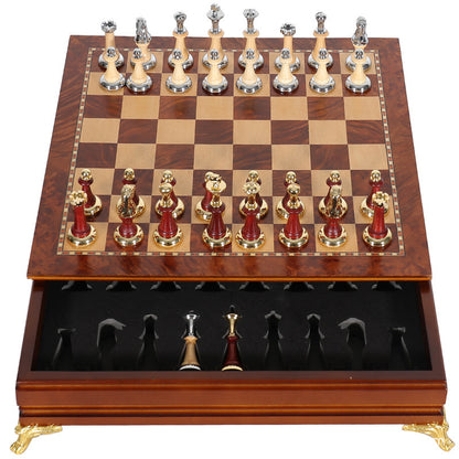Chess Set With A Solid-wood Folding Board