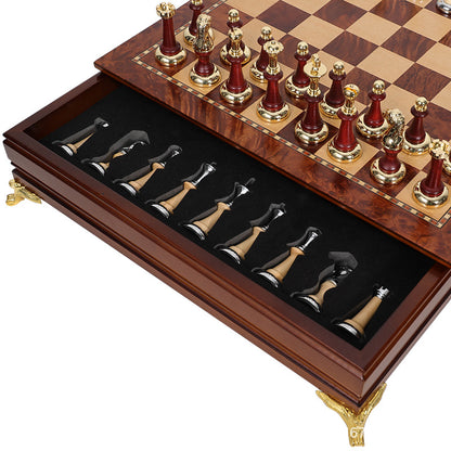 Chess Set With A Solid-wood Folding Board