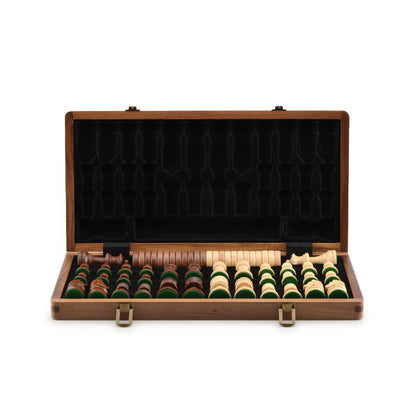 Chess Set With A Solid-wood Folding Board