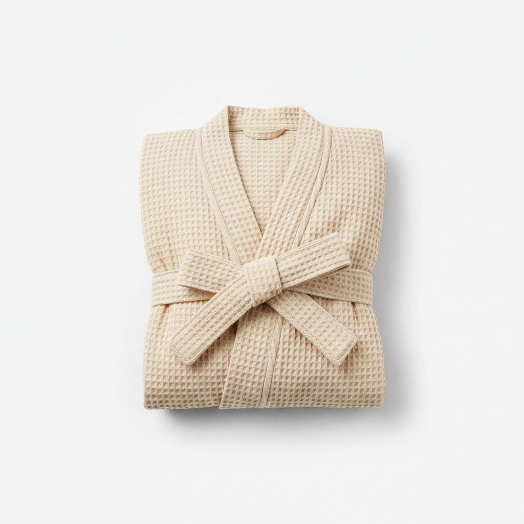 100% Cotton Waffle Bathrobe – Couple Kimono Robe & Loungewear
