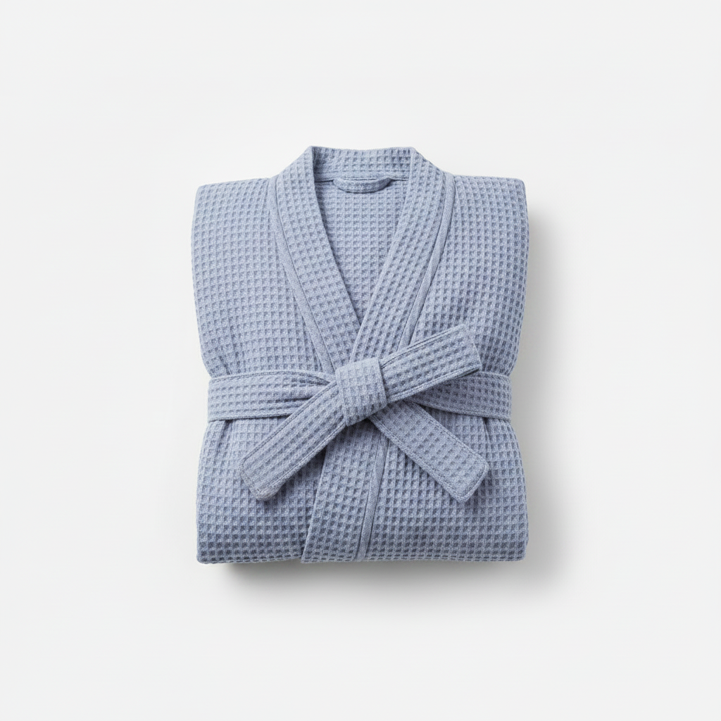 100% Cotton Waffle Bathrobe – Couple Kimono Robe & Loungewear