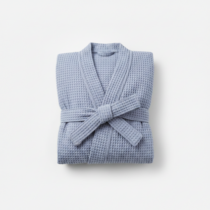 100% Cotton Waffle Bathrobe – Couple Kimono Robe & Loungewear