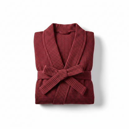 100% Cotton Waffle Bathrobe – Couple Kimono Robe & Loungewear