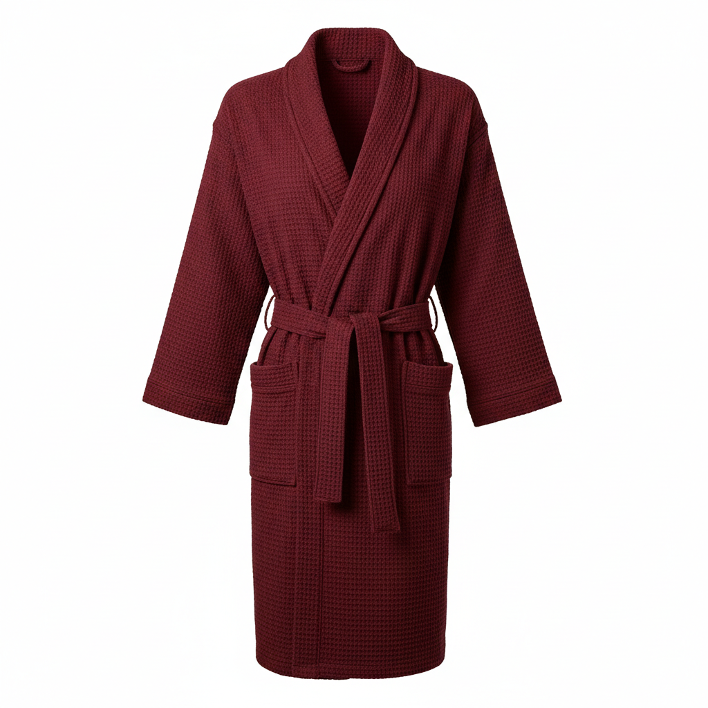 100% Cotton Waffle Bathrobe – Couple Kimono Robe & Loungewear