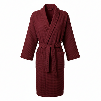 100% Cotton Waffle Bathrobe – Couple Kimono Robe & Loungewear