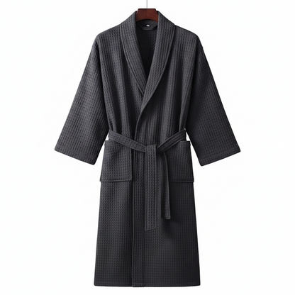 100% Cotton Waffle Bathrobe – Couple Kimono Robe & Loungewear