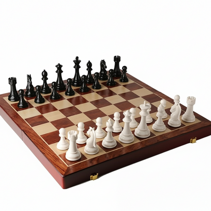 Chess Set With A Solid-wood Folding Board