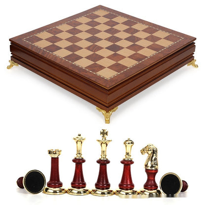 Chess Set With A Solid-wood Folding Board