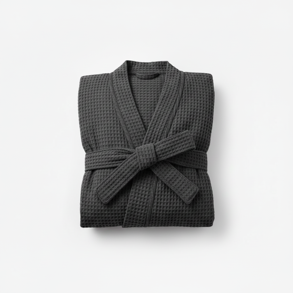 100% Cotton Waffle Bathrobe – Couple Kimono Robe & Loungewear