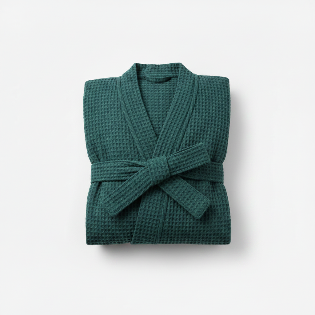 100% Cotton Waffle Bathrobe – Couple Kimono Robe & Loungewear