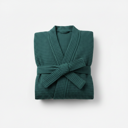 100% Cotton Waffle Bathrobe – Couple Kimono Robe & Loungewear