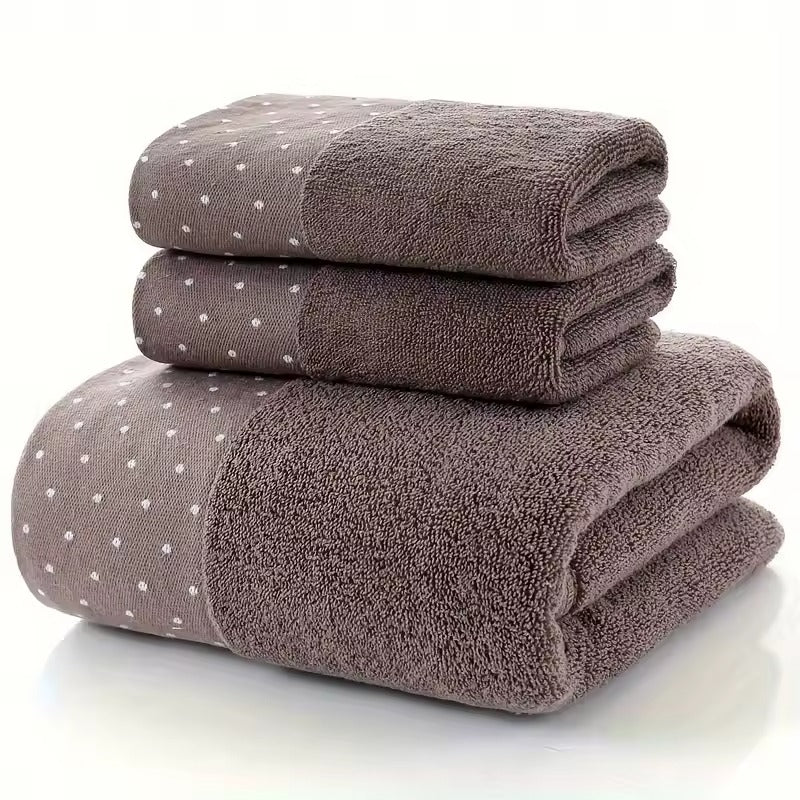 Dotted Cotton Bath Towels
