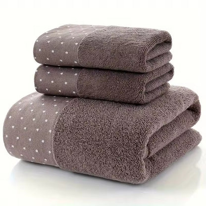 Dotted Cotton Bath Towels