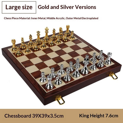 Chess Set With A Solid-wood Folding Board