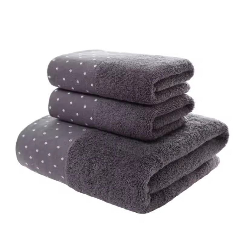 Dotted Cotton Bath Towels