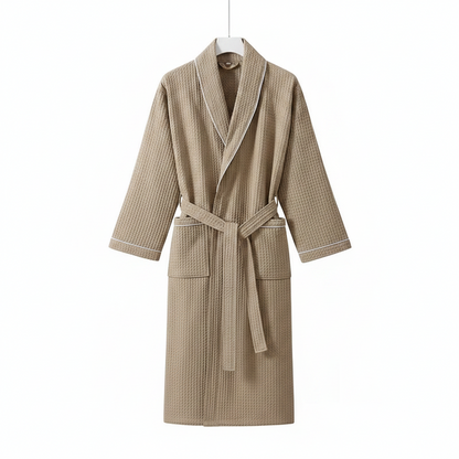 100% Cotton Waffle Bathrobe – Couple Kimono Robe & Loungewear