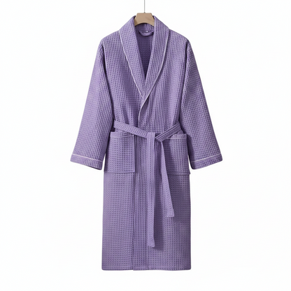 100% Cotton Waffle Bathrobe – Couple Kimono Robe & Loungewear