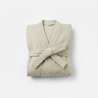 100% Cotton Waffle Bathrobe – Couple Kimono Robe & Loungewear