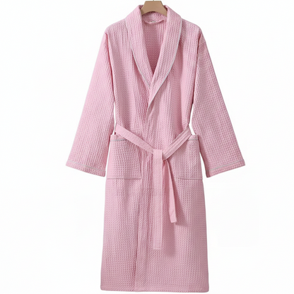 100% Cotton Waffle Bathrobe – Couple Kimono Robe & Loungewear