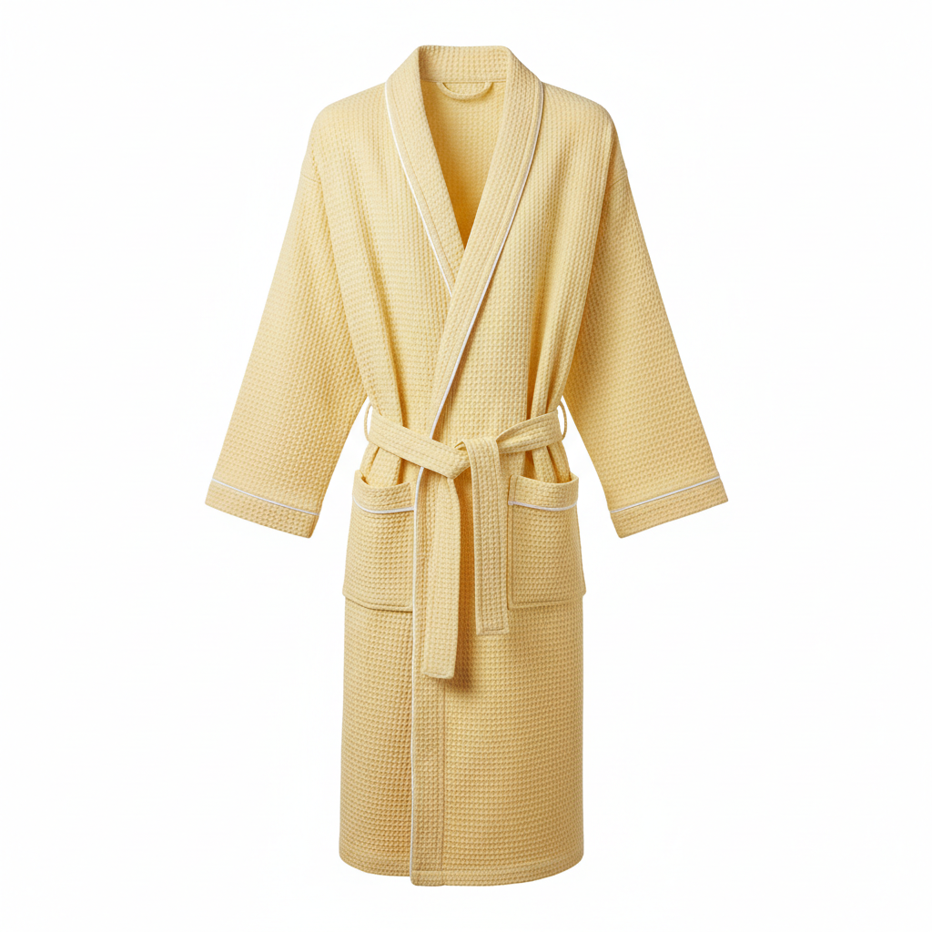 100% Cotton Waffle Bathrobe – Couple Kimono Robe & Loungewear