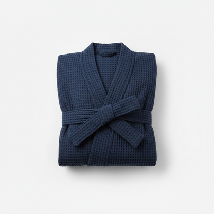 100% Cotton Waffle Bathrobe – Couple Kimono Robe & Loungewear