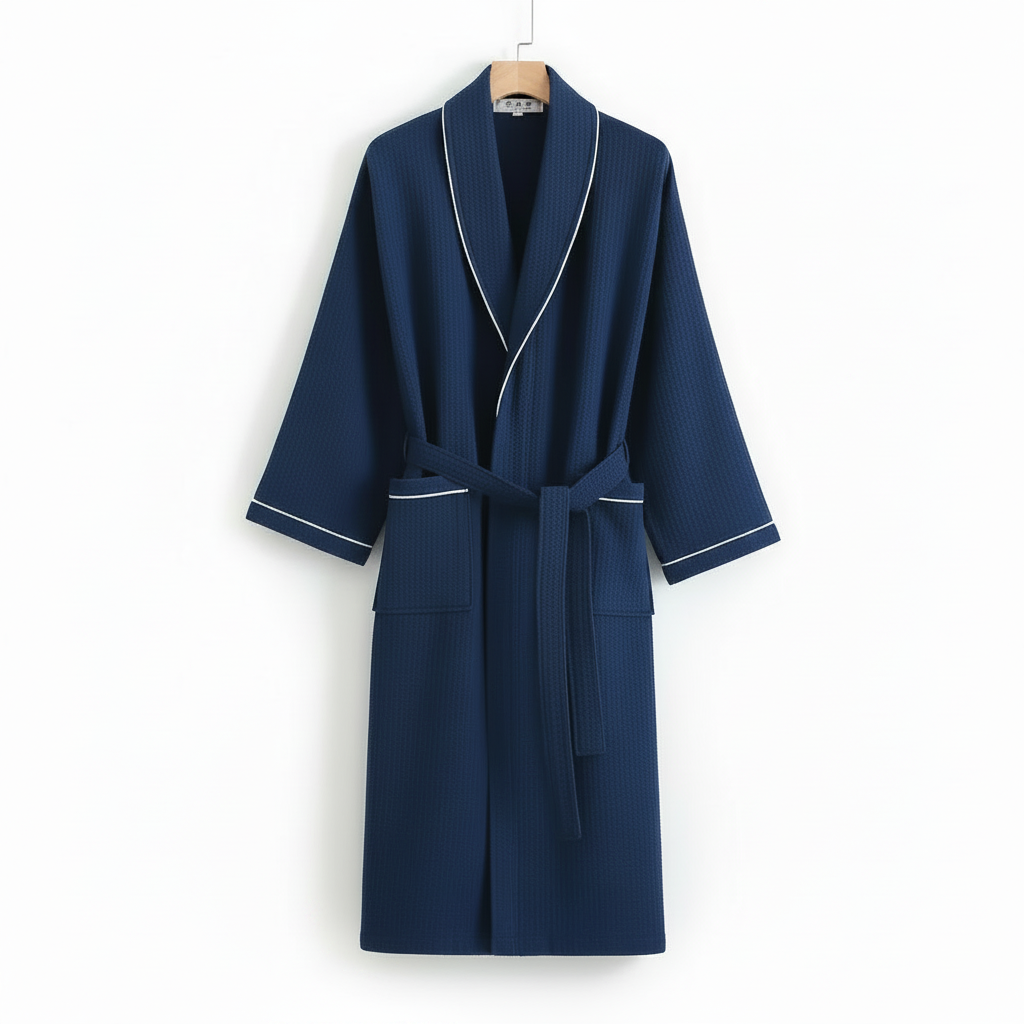 100% Cotton Waffle Bathrobe – Couple Kimono Robe & Loungewear