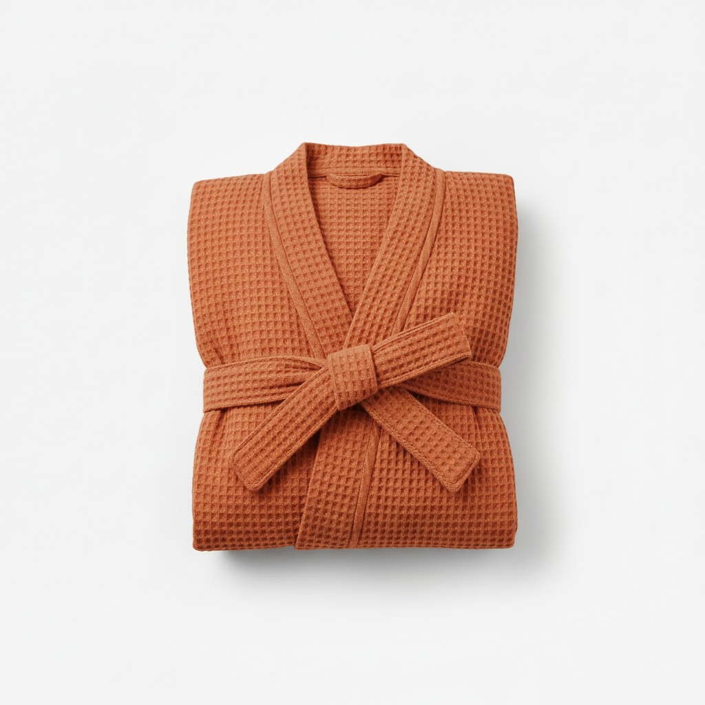 100% Cotton Waffle Bathrobe – Couple Kimono Robe & Loungewear