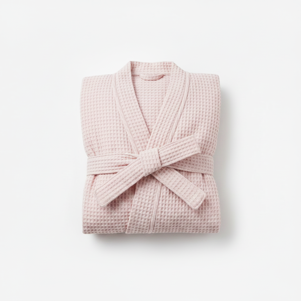 100% Cotton Waffle Bathrobe – Couple Kimono Robe & Loungewear