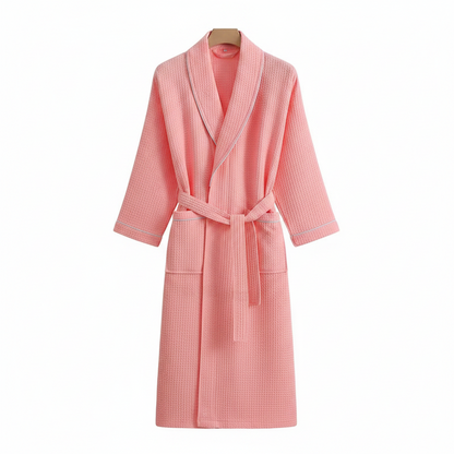 100% Cotton Waffle Bathrobe – Couple Kimono Robe & Loungewear
