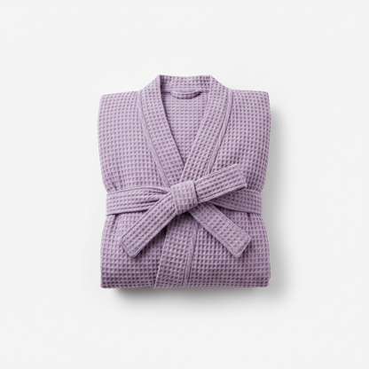 100% Cotton Waffle Bathrobe – Couple Kimono Robe & Loungewear