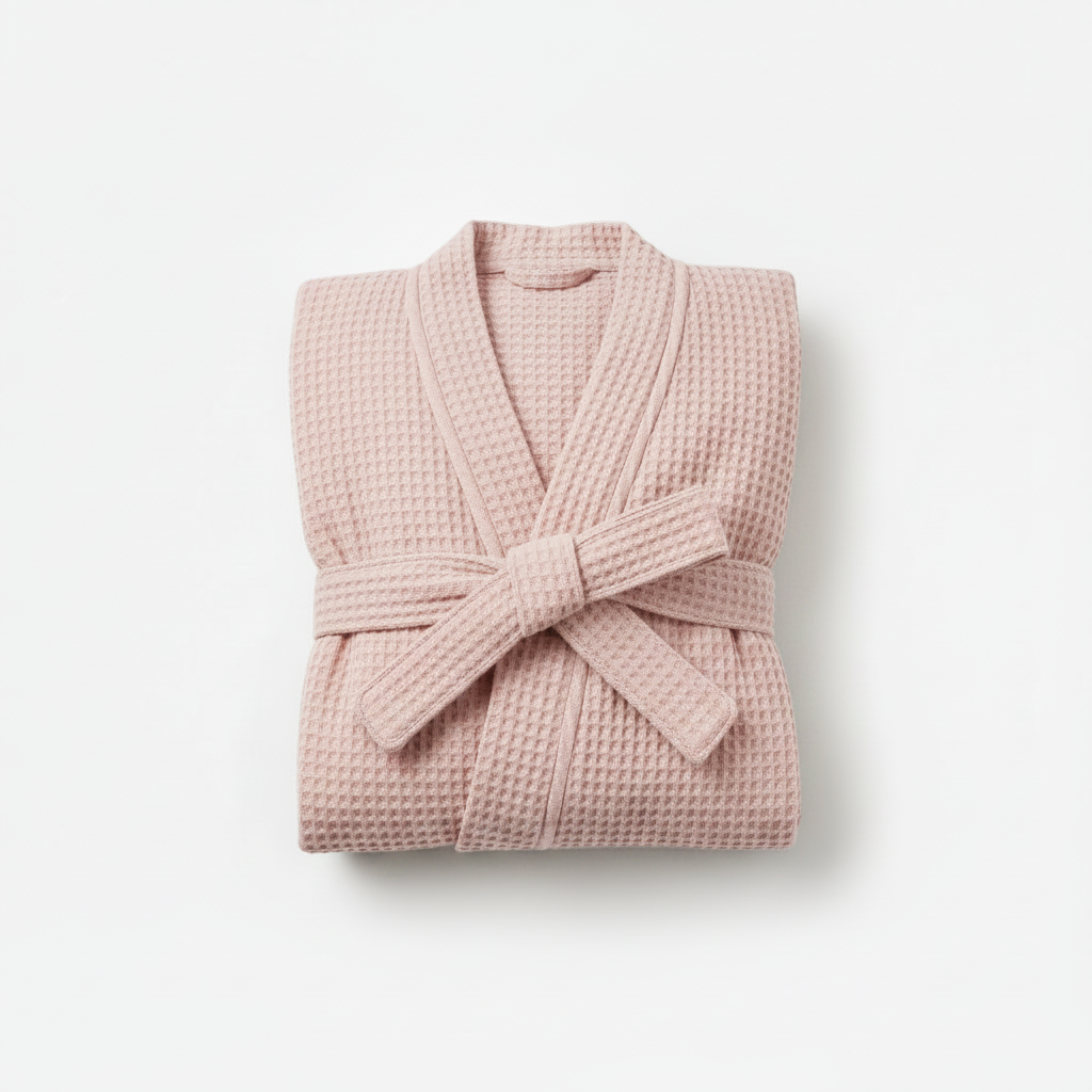 100% Cotton Waffle Bathrobe – Couple Kimono Robe & Loungewear
