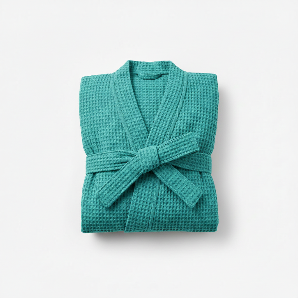 100% Cotton Waffle Bathrobe – Couple Kimono Robe & Loungewear