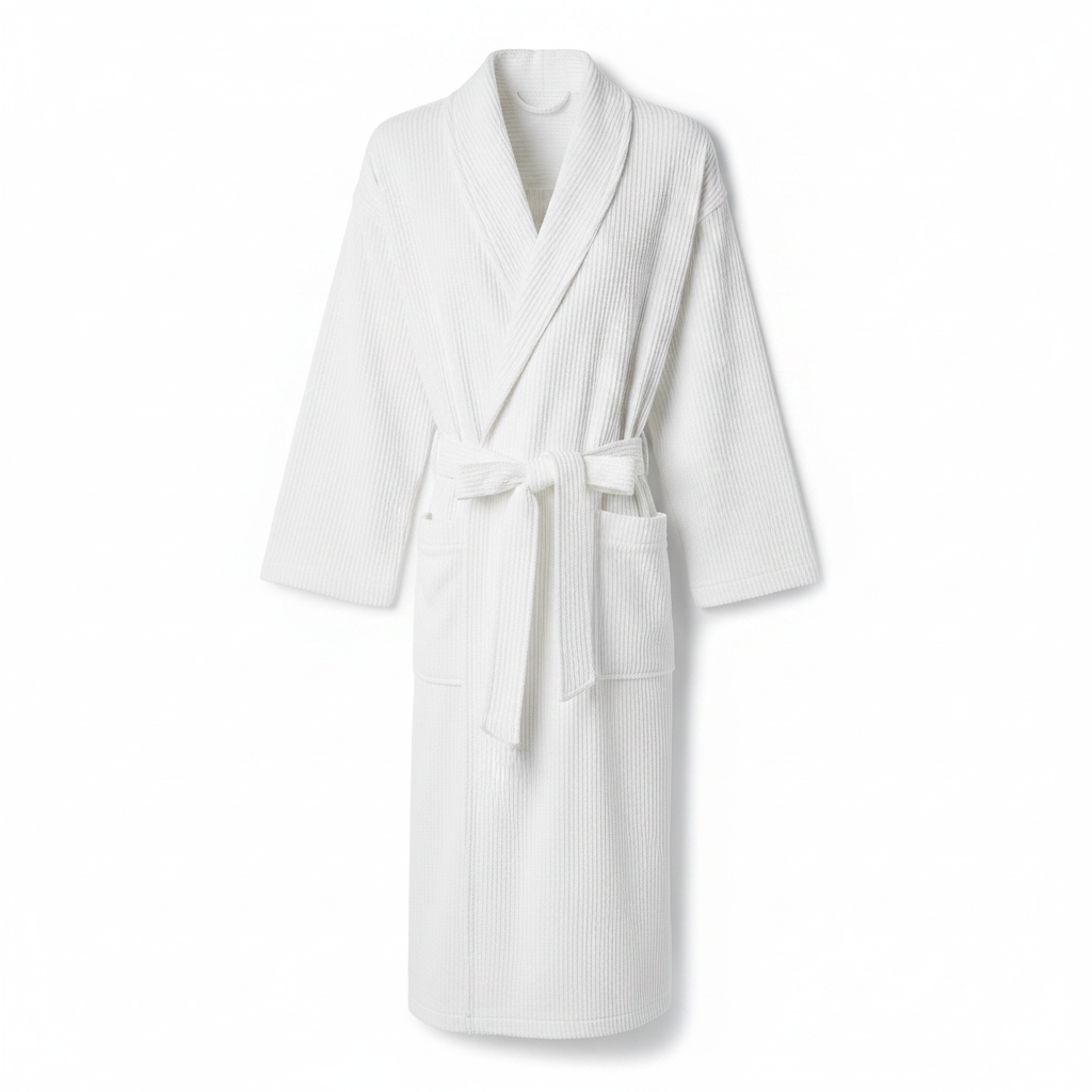 100% Cotton Waffle Bathrobe – Couple Kimono Robe & Loungewear