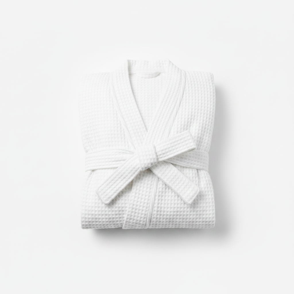 100% Cotton Waffle Bathrobe – Couple Kimono Robe & Loungewear