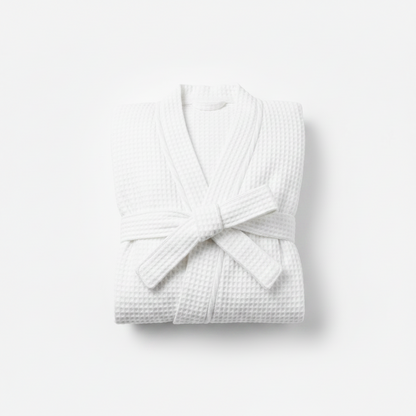 100% Cotton Waffle Bathrobe – Couple Kimono Robe & Loungewear