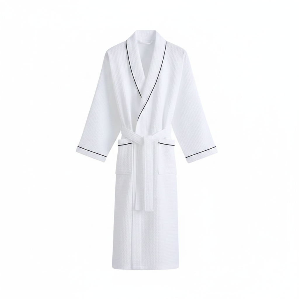 100% Cotton Waffle Bathrobe – Couple Kimono Robe & Loungewear