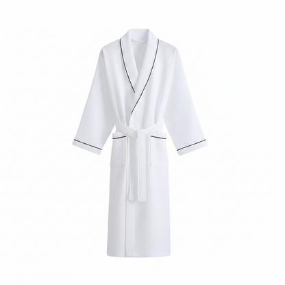 100% Cotton Waffle Bathrobe – Couple Kimono Robe & Loungewear